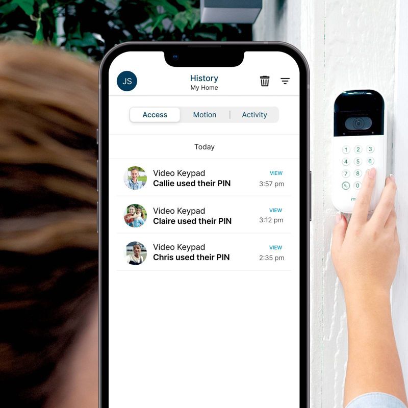 myQ Smart Garage Video Keypad - White