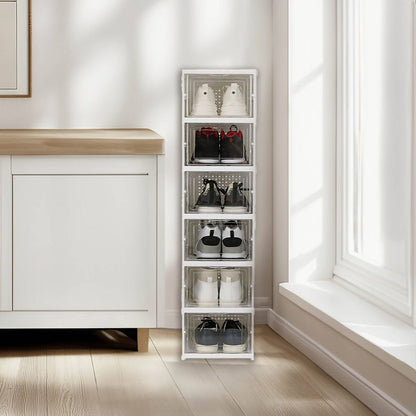 Simplify 6 Tier Collapsible Shoe Organizer Storage Box