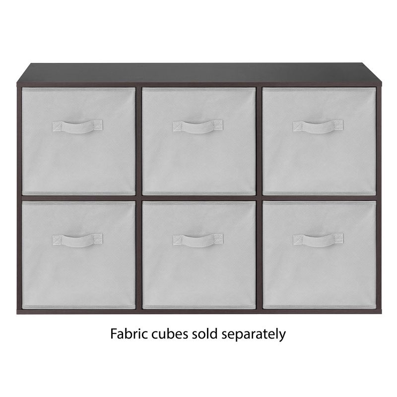 Whitmor 6 Section Cube Organizer Brown