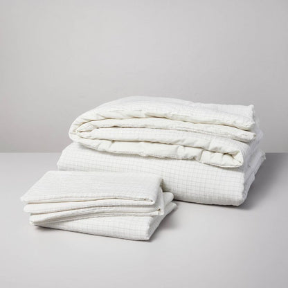 3pc Mini Grid Stitch Comforter Bedding Set - Hearth & Hand™ with Magnolia
