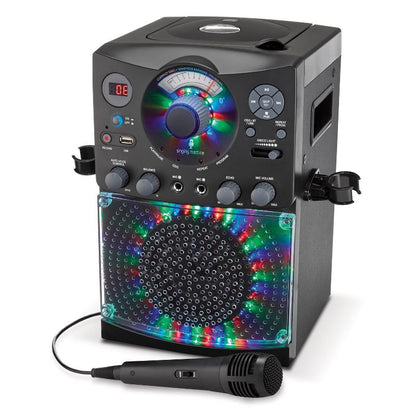 Singing Machine Bluetooth Karaoke System with LED Disco Lights and Microphone