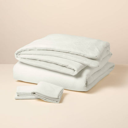 3pc Trellis Pattern Comforter Bedding Set Cream - Hearth & Hand™ with Magnolia