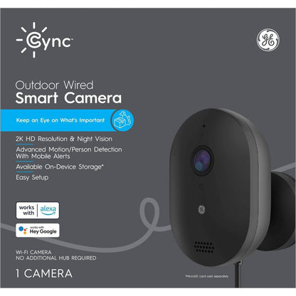 GE CYNC Smart Outdoor Wired Security Camera