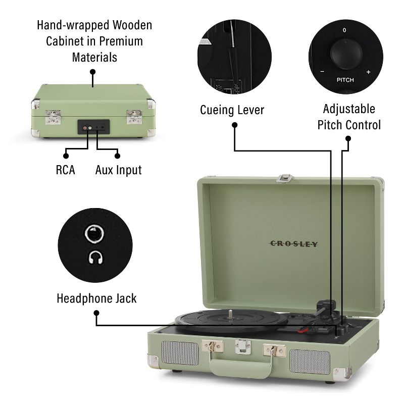 Crosley Cruiser Plus Bluetooth Vinyl Record Player - Mint
