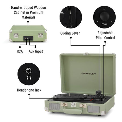 Crosley Cruiser Plus Bluetooth Vinyl Record Player - Mint