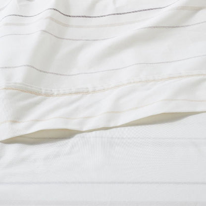 Cotton Percale Multistripe Sheet Set Gray/Neutrals - Hearth & Hand™ with Magnolia