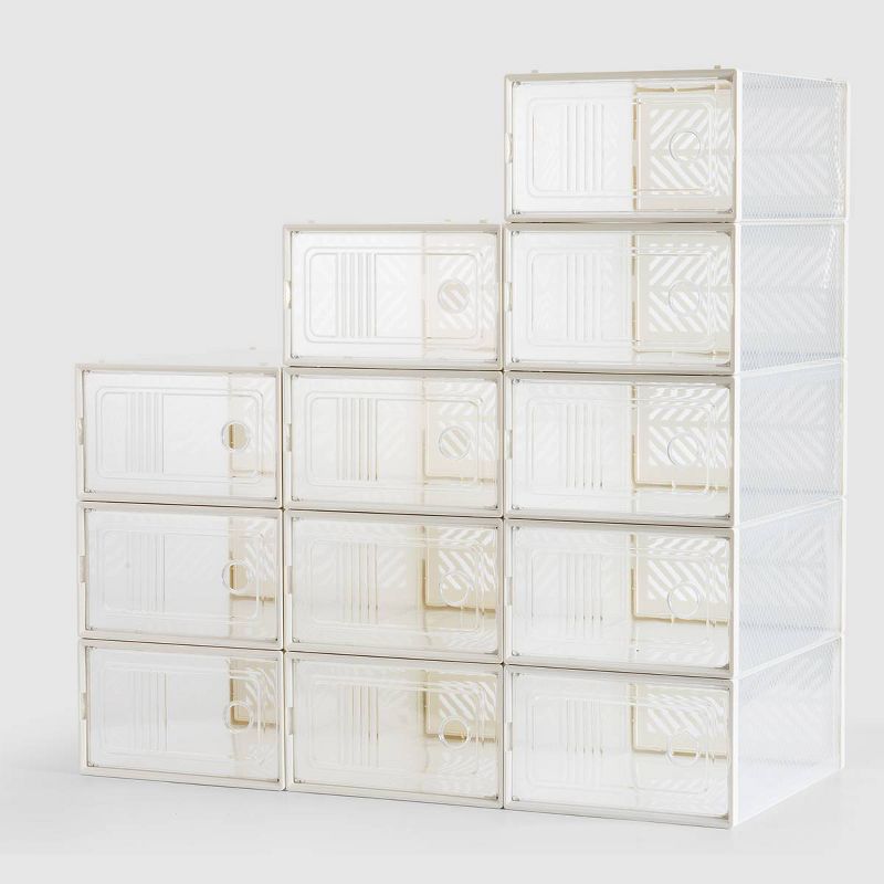 VUSIGN 9.9''X7.4'' Shoe Box Storage Stylish Large Clear