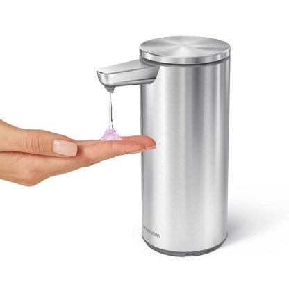 simplehuman 9 oz. Touch-Free Automatic Rechargeable Sensor Liquid Soap Dispenser, Stainless Steel