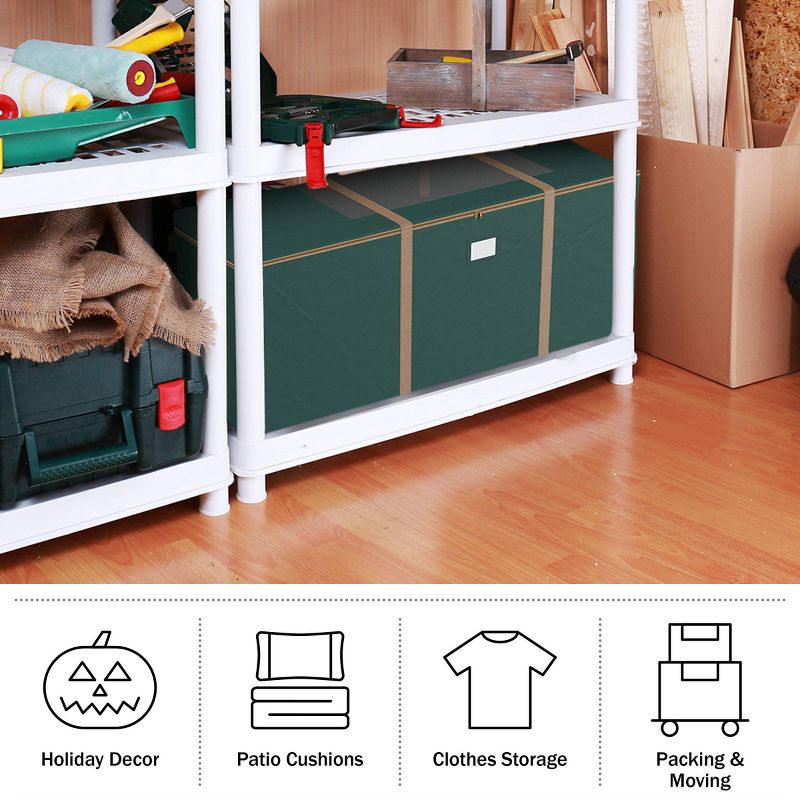 Pure Garden 67'' Rolling Storage Bag Solid Colored Exterior Green