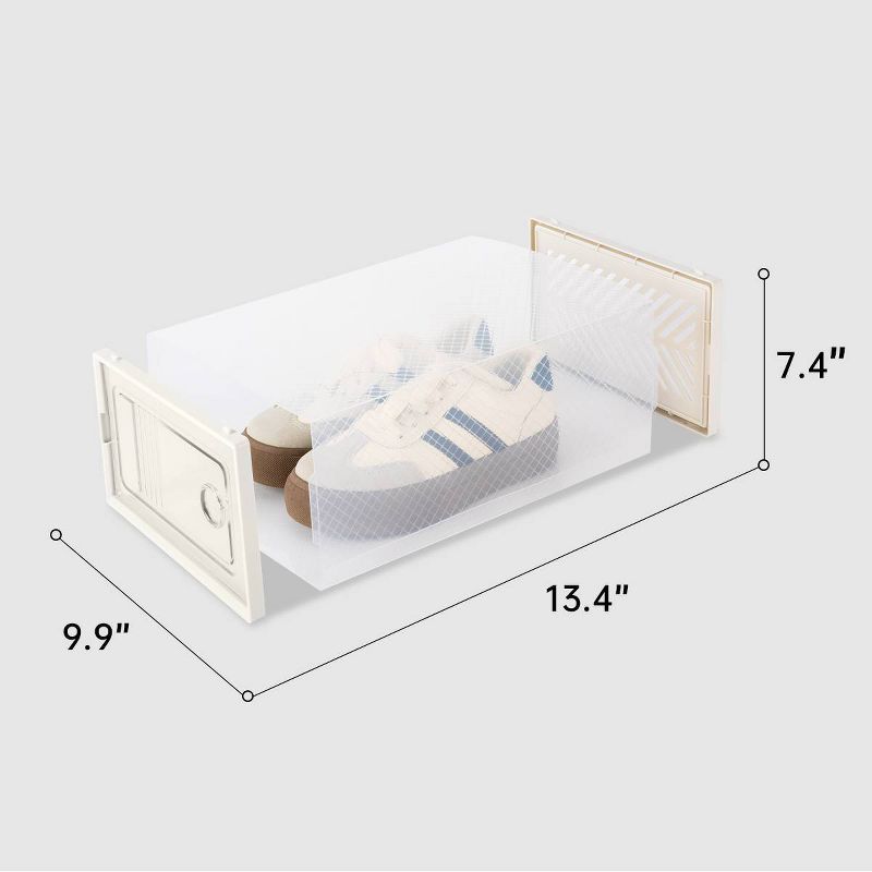 VUSIGN 9.9''X7.4'' Shoe Box Storage Stylish Large Clear