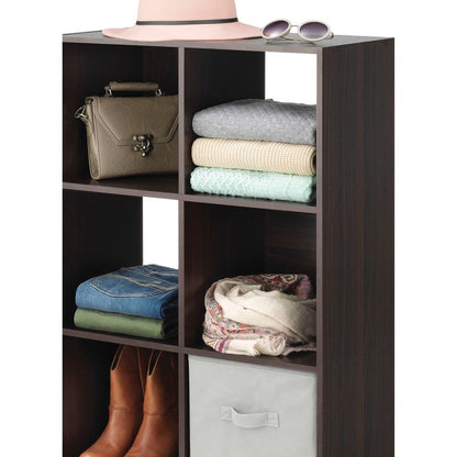 Whitmor 6 Section Cube Organizer Brown