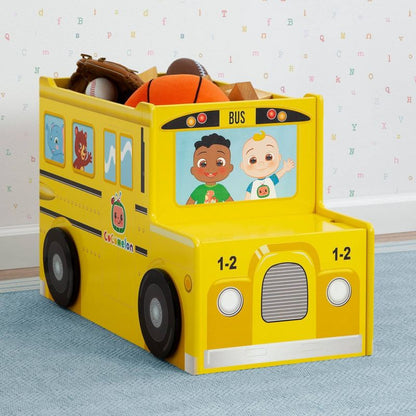 Delta Children Cocomelon School Bus Toy Box - Greenguard Gold Certified