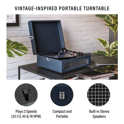 Crosley Voyager Bluetooth Vinyl Record Player - Dark Navy
