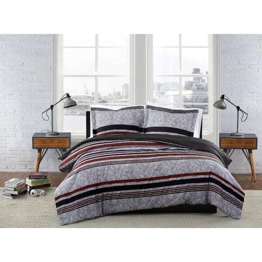 London Fog Warren Stripe Comforter Set