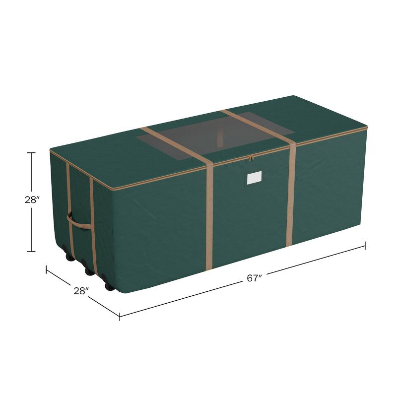Pure Garden 67'' Rolling Storage Bag Solid Colored Exterior Green