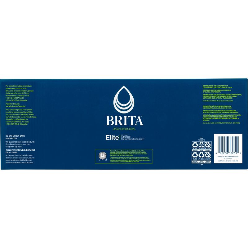 Brita Extra Large 27-Cup UltraMax Filtered Water Dispenser with Filter - Jet Black