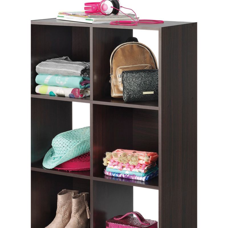 Whitmor 6 Section Cube Organizer Brown
