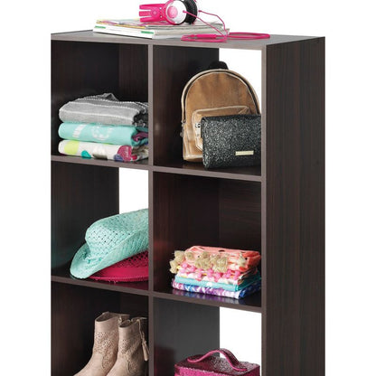 Whitmor 6 Section Cube Organizer Brown