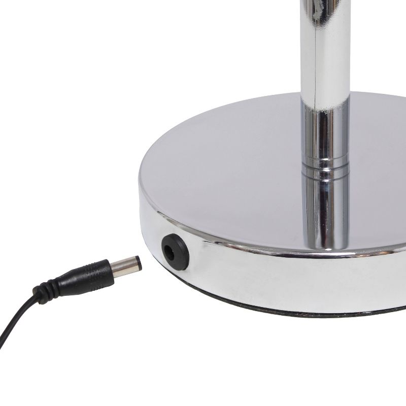 Creekwood Home Sleek Essentials 21" Pivot Arm Modern (Includes LED Light Bulb) Desk Lamp Chrome Finish