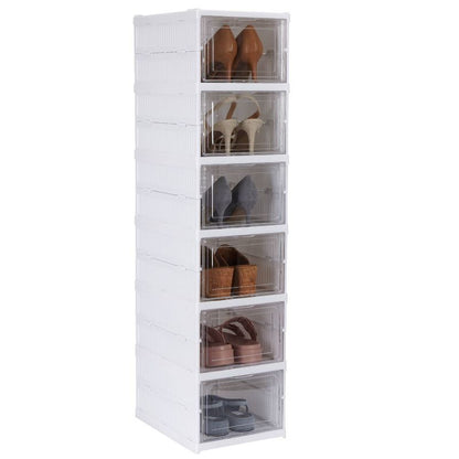 Simplify 6 Tier Collapsible Shoe Organizer Storage Box