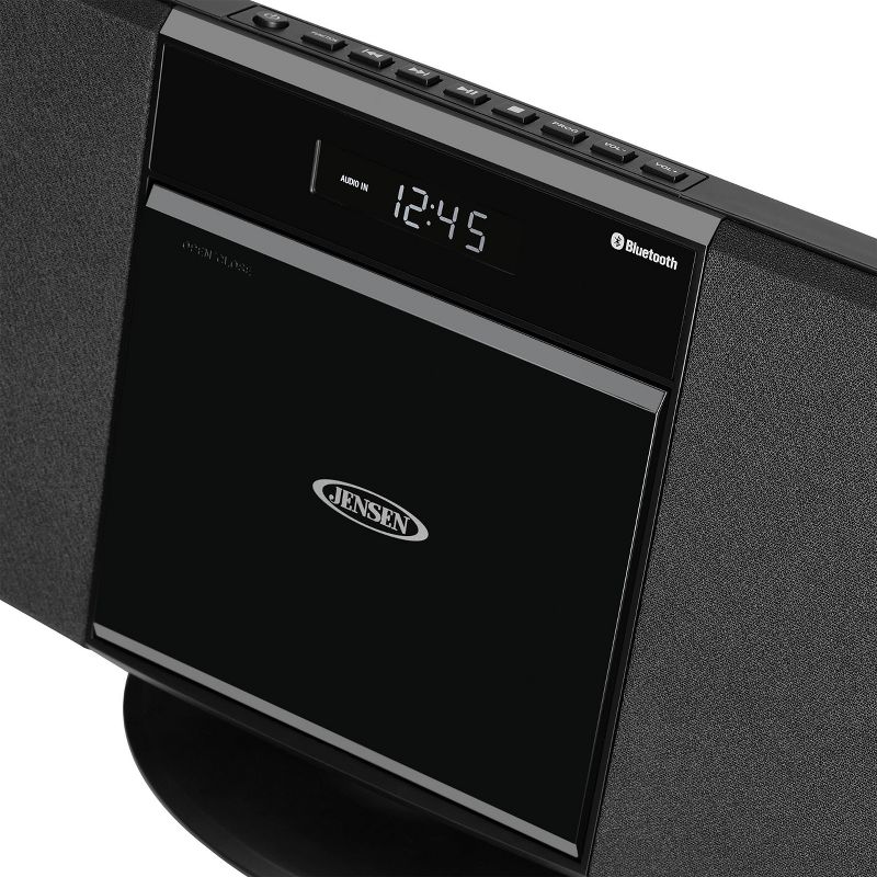 JENSEN Wall Mountable Bluetooth Music System with MP3 CD Player - Black