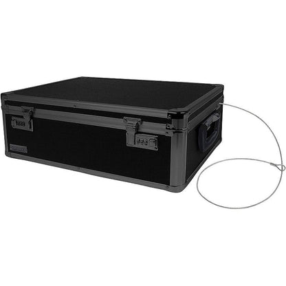 Vaultz Locking Storage Chest - Tactical Black: Impact-Resistant Portable Safe with Combination Lock, 18x13x6 Inches