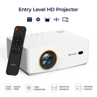 Vankyo Leisure 470W 720P Portable Projector with Wireless Connectivity