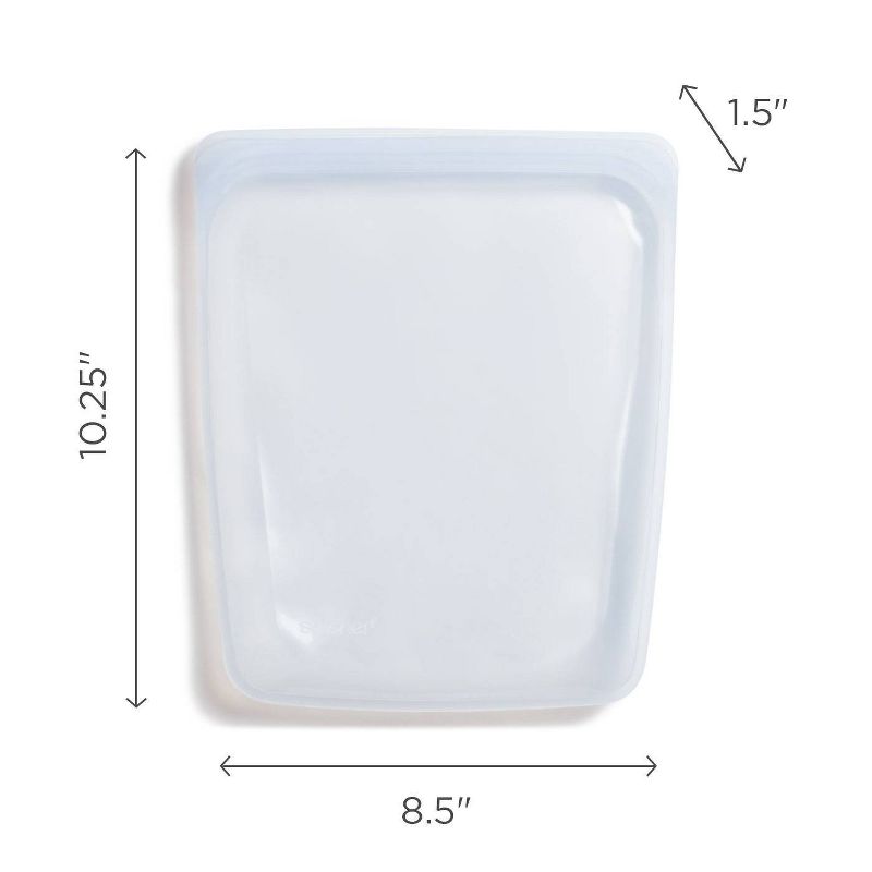 stasher Premium Silicone Reusable Food Storage Bags Lunch Starter Kit - 4pk - Clear