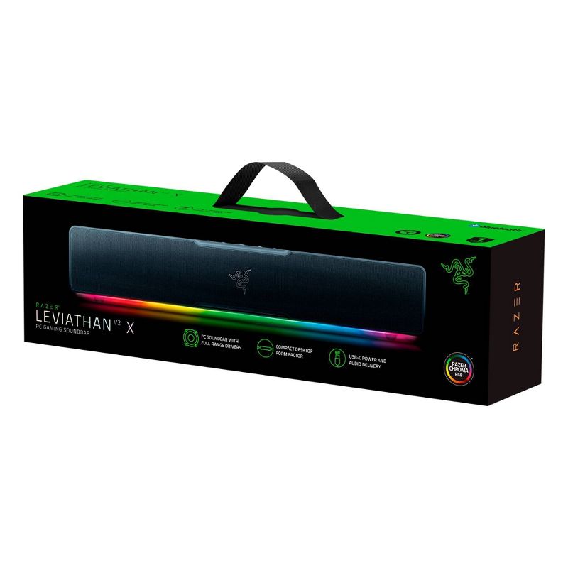 Razer Leviathan V2 X Bluetooth Gaming Speaker with RGB Lighting (1-Piece) - Black