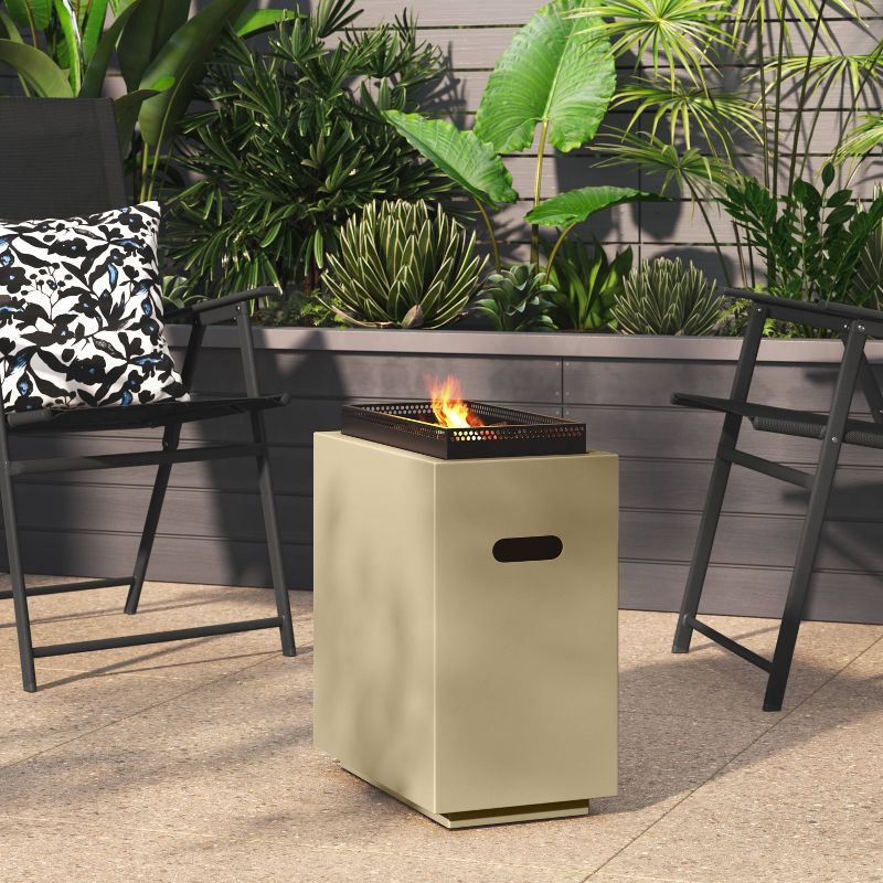 1lb Propane/Liquid Petroleum Gas Rectangular Fire Pit - Room Essentials™