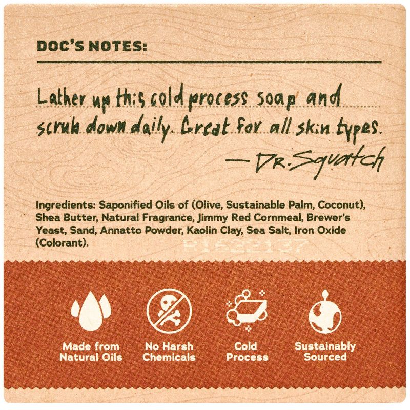 DR. SQUATCH Men's Natural Bar Soap - Fresh/Bourbon/Coconut/Pine Scent - 40oz/8ct