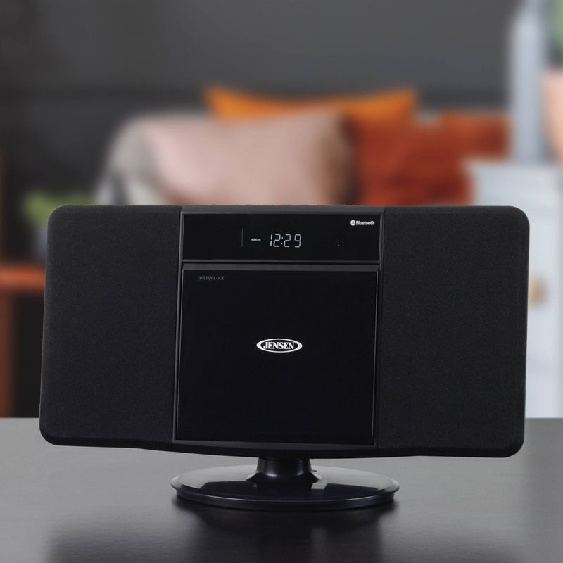 JENSEN Wall Mountable Bluetooth Music System with MP3 CD Player - Black