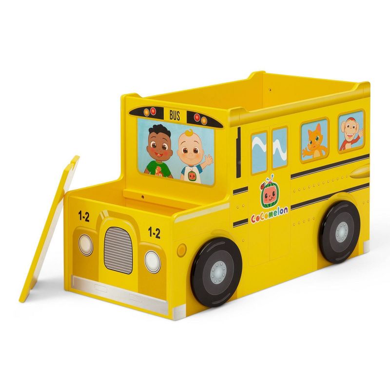Delta Children Cocomelon School Bus Toy Box - Greenguard Gold Certified