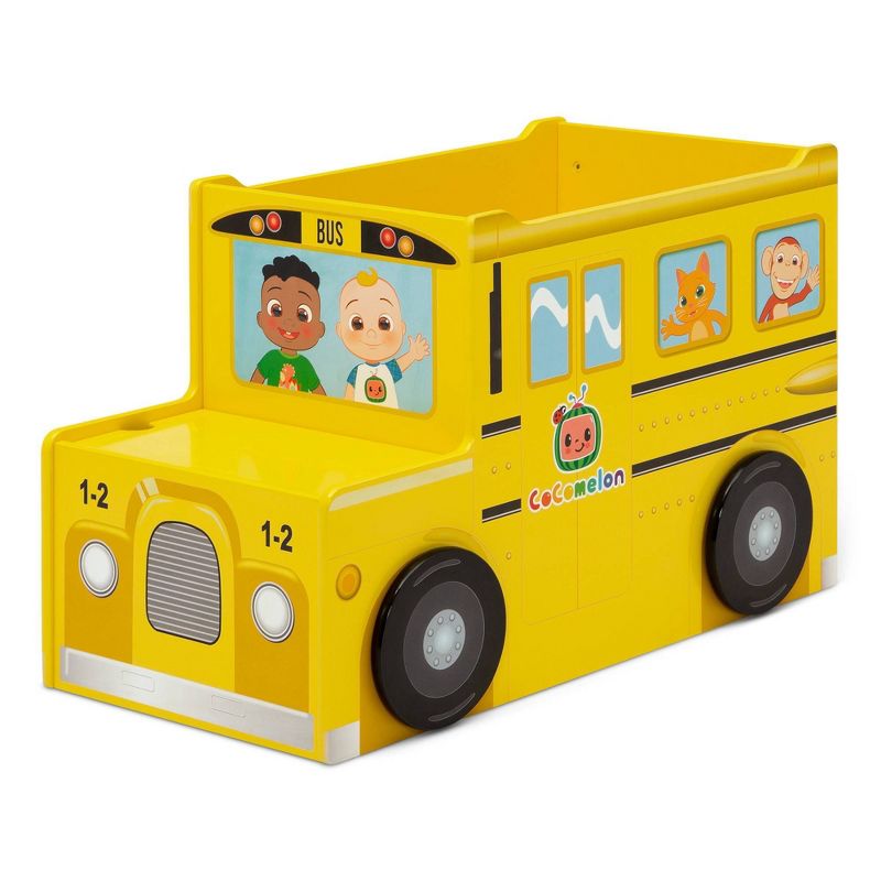 Delta Children Cocomelon School Bus Toy Box - Greenguard Gold Certified