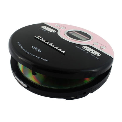 Studebaker Personal CD Player with FM Radio, 60 Second ASP and Earbuds (SB3703)