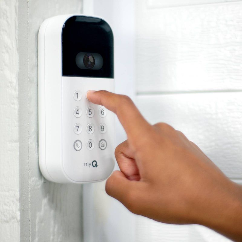 myQ Smart Garage Video Keypad - White