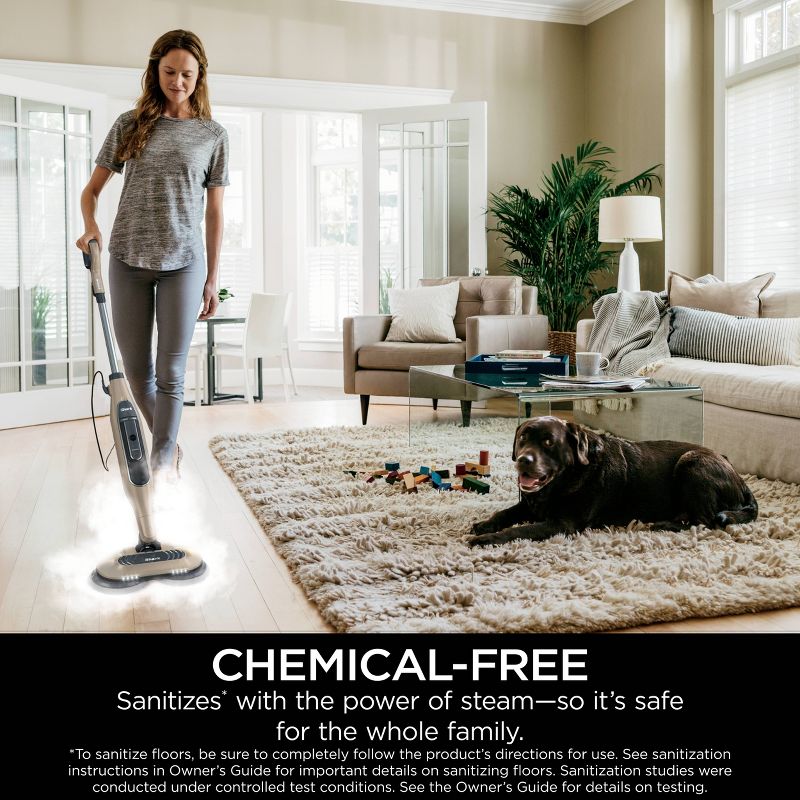 Shark Steam and Scrub All-in-One Scrubbing and Sanitizing Hard Floor Steam Mop - S7001TGT: Electric Floor Steamer, 3 Speeds