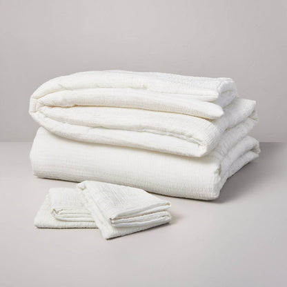 3pc Heather Stripe Comforter Bedding Set Twilight Taupe - Hearth & Hand™ with Magnolia