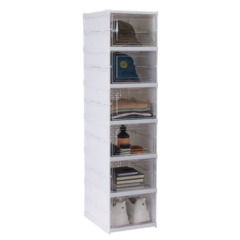 Simplify 6 Tier Collapsible Shoe Organizer Storage Box