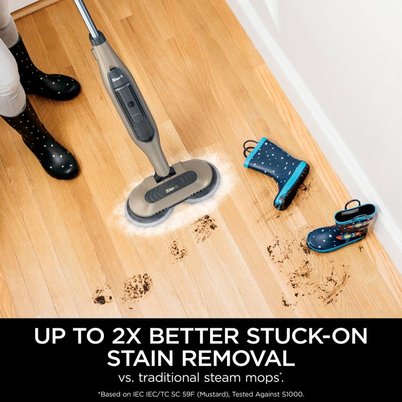 Shark Steam and Scrub All-in-One Scrubbing and Sanitizing Hard Floor Steam Mop - S7001TGT: Electric Floor Steamer, 3 Speeds