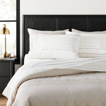 Cotton Percale Multistripe Sheet Set Gray/Neutrals - Hearth & Hand™ with Magnolia