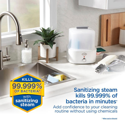 Clorox 2 Tier Steam Sanitizer 86900: Plastic Sterilization Device, White, 3-Year Warranty, Cleaning Tool Accessory