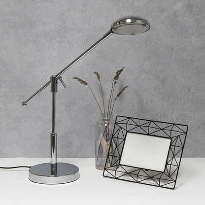 Creekwood Home Sleek Essentials 21" Pivot Arm Modern (Includes LED Light Bulb) Desk Lamp Chrome Finish