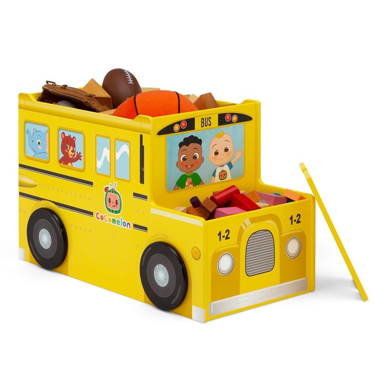 Delta Children Cocomelon School Bus Toy Box - Greenguard Gold Certified