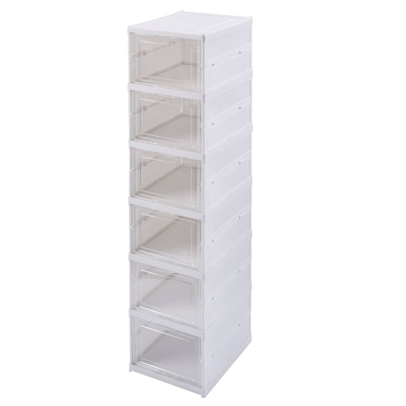 Simplify 6 Tier Collapsible Shoe Organizer Storage Box