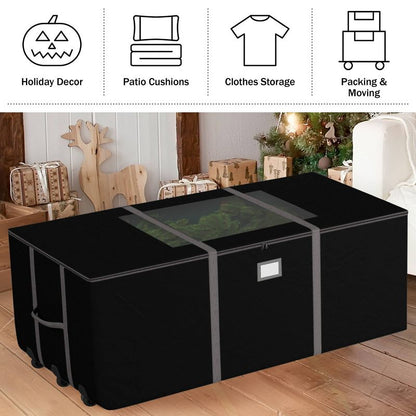 Elf Stor Rolling Christmas Tree Storage Bag Black