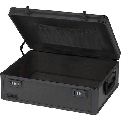Vaultz Locking Storage Chest - Tactical Black: Impact-Resistant Portable Safe with Combination Lock, 18x13x6 Inches