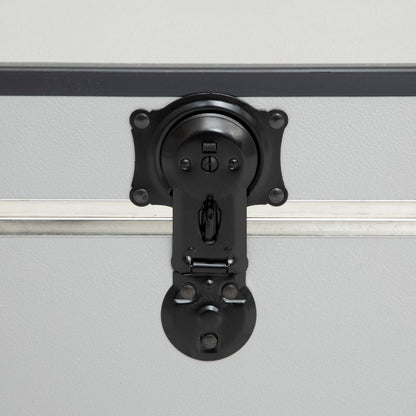 Seward Trunk 30" Paper Line Wheels Black and Alloy: Footlocker Storage, College Camp Trunk, 200 lb Capacity, No Assembly