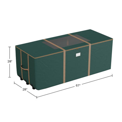Elf Stor 67''X28''X28'' Rolling Christmas Tree Storage Bag Green