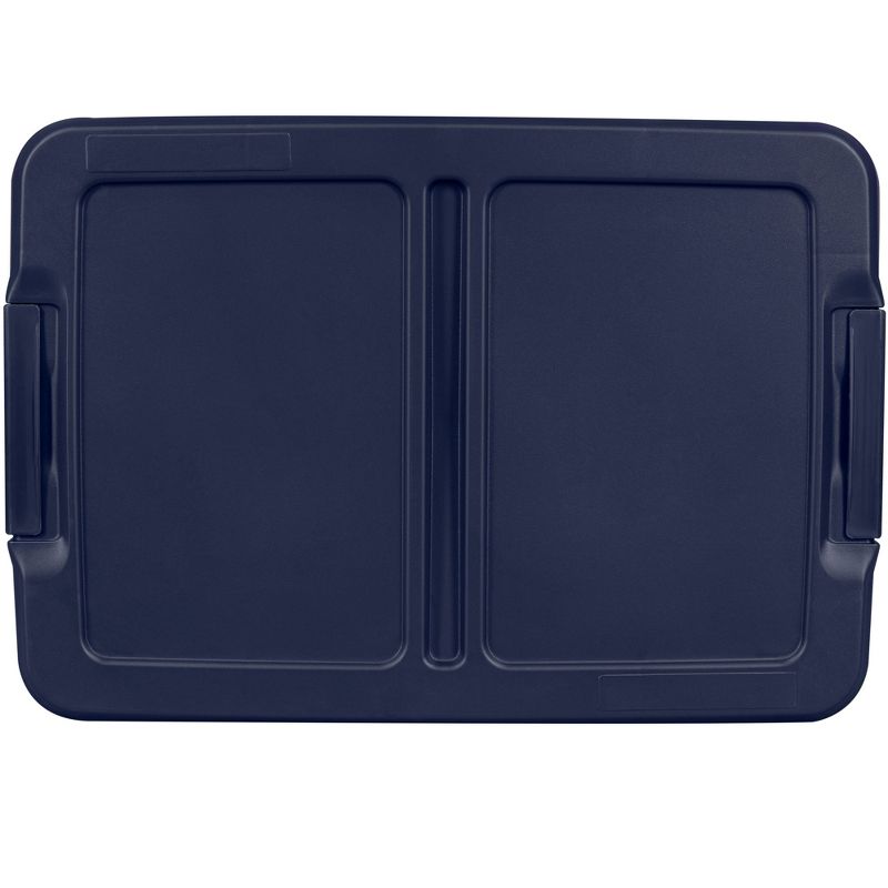 Home Logic 29qt 6pk Storage Bins Clear: Lidded, Stackable, Portable, Built-In Handles, Transparent, Universal Storage